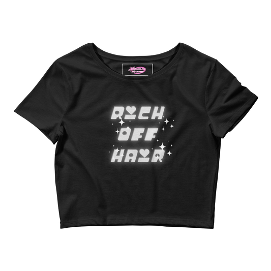 Rich off hair pink Crop Tee